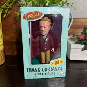 SEINFELD FESTIVUS FRANK COSTANZA VINYL FIGURE HOLDING FESTIVUS POLE NIB (A)